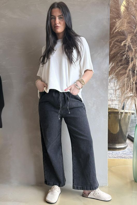 The Madison Kick Flare Jean Black 